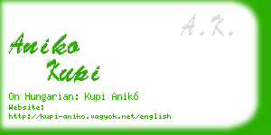 aniko kupi business card