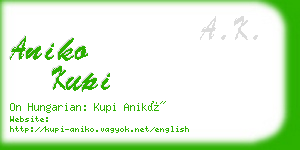 aniko kupi business card